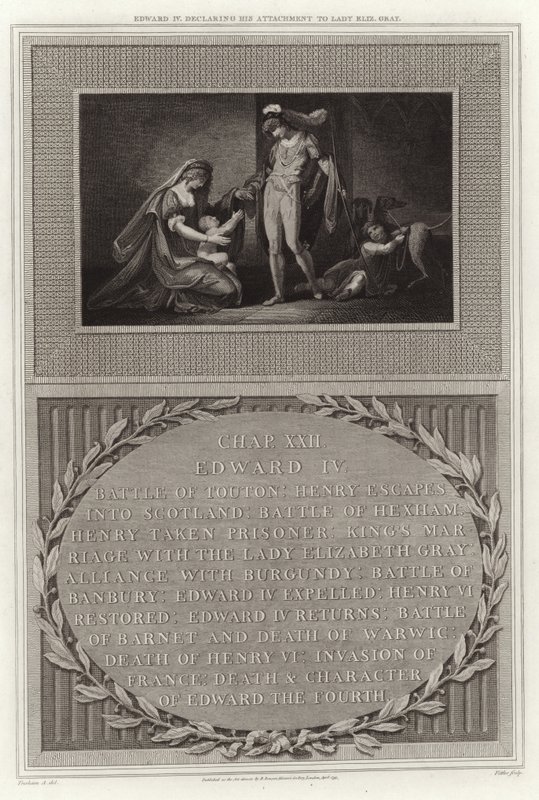Edward IV erklærer at han er knyttet til Lady Eliz Gray av English School