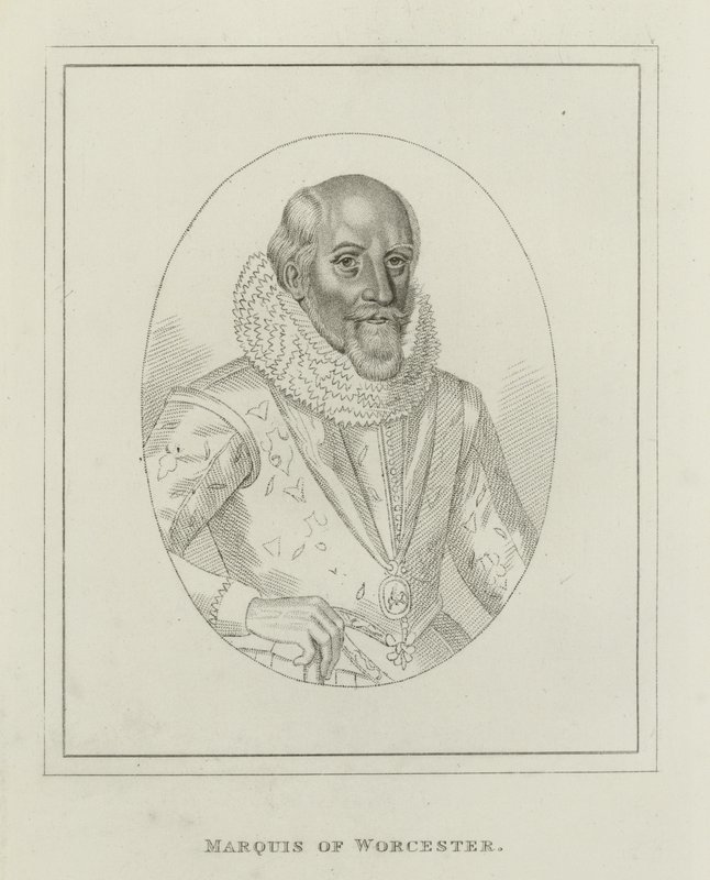 Edward Somerset, markis av Worcester (gravering) av English School