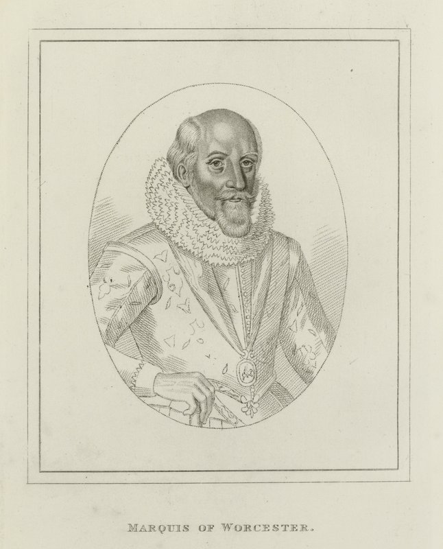 Edward Somerset, markis av Worcester (gravering) av English School