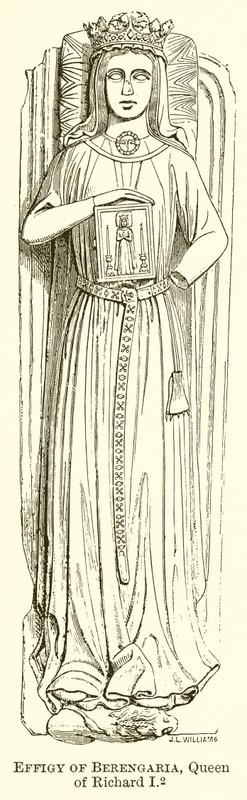 Effigy of Berengaria, dronning av Richard I av English School