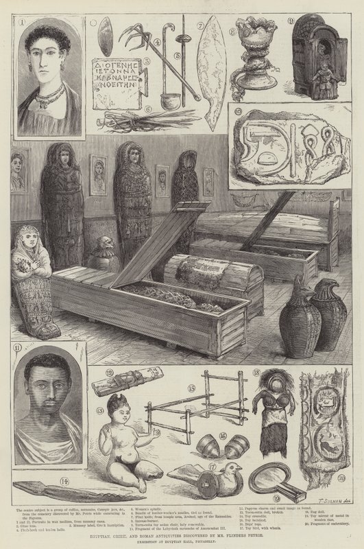 Egyptiske, greske og romerske antikviteter oppdaget av Mr Flinders Petrie av English School