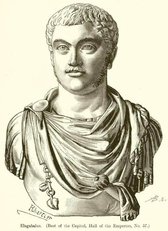 Elagabalus. (Byste av Capitol, Hall of the Emperors, nr. 57) av English School