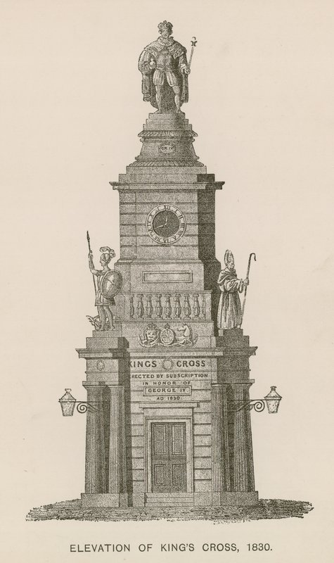 Elevation of Kings Cross, London, 1830 av English School