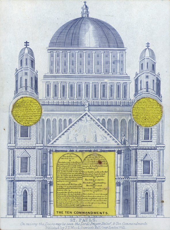 Høyde av St Pauls Cathedral av English School