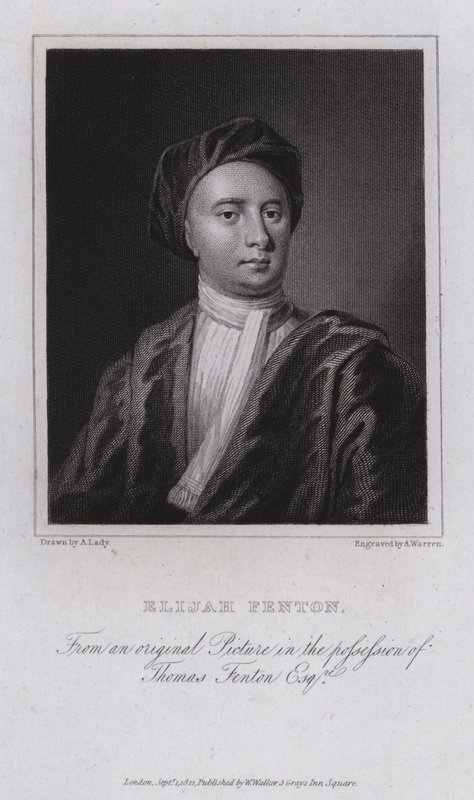Elijah Fenton , engelsk poet, biograf og oversetter av English School