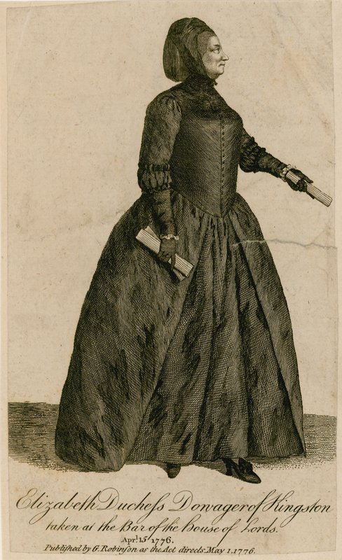 Elizabeth Duchess Dowager of Kingston tatt i baren i House of Lords av English School