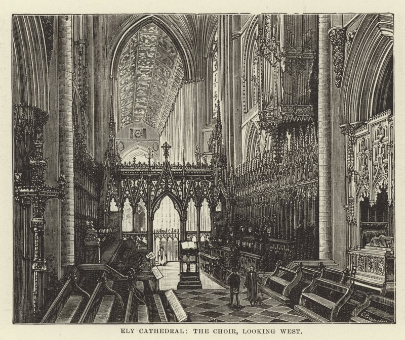 Ely Cathedral, koret, ser vestover av English School