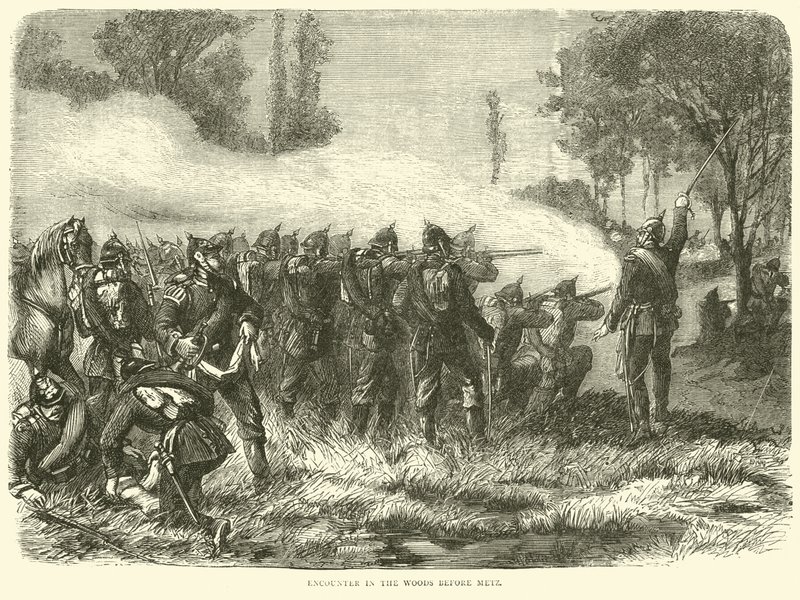 Møte i skogen før Metz, oktober 1870 av English School