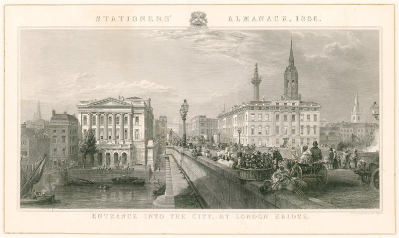 Inngang til byen, ved London Bridge av English School