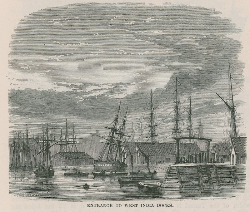 Inngang til West India Docks av English School