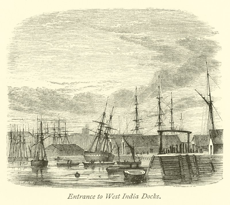 Inngang til West India Docks av English School