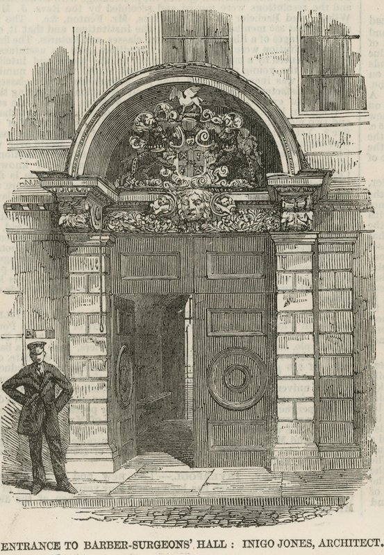Inngang til Barber-Surgeons Hall, Monkwell Street av English School