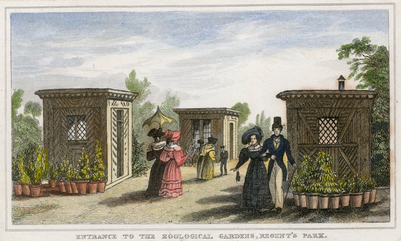 Inngang til de zoologiske hagene, Regents Park av English School