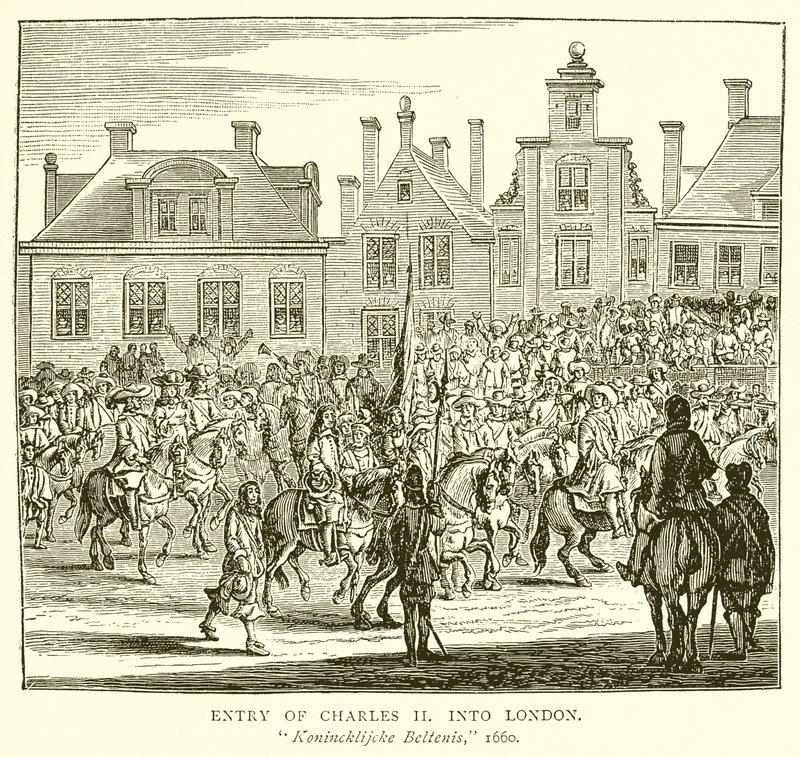Innreise av Charles II i London av English School