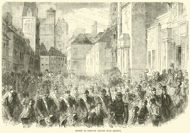 Inntreden av fransk tropp i Amiens, mai 1871 av English School