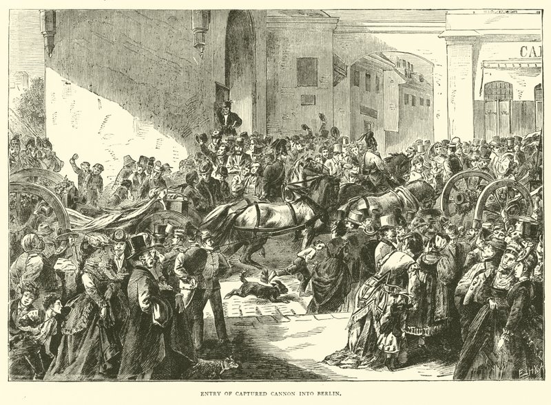 Inntreden av fanget kanon i Berlin, september 1870 av English School