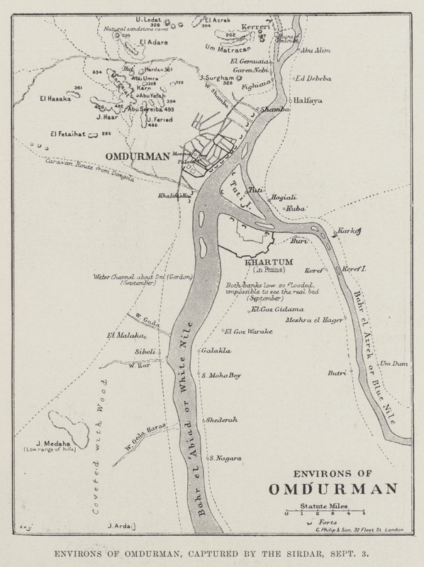 Environs of Omdurman, tatt til fange av Sirdar, 3. september (gravering) av English School