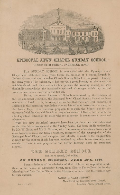 Episcopal Jews Chapel søndagsskole av English School