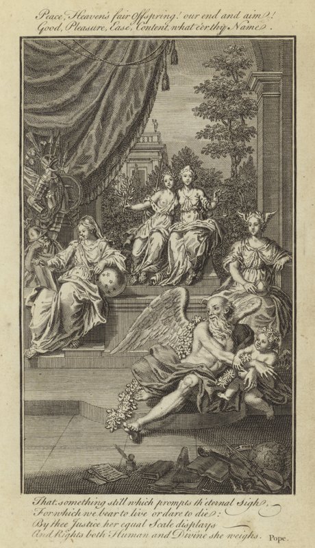 Epistel IV, Om menneskets natur og tilstand, med respekt for lykke av Alexander Pope av English School
