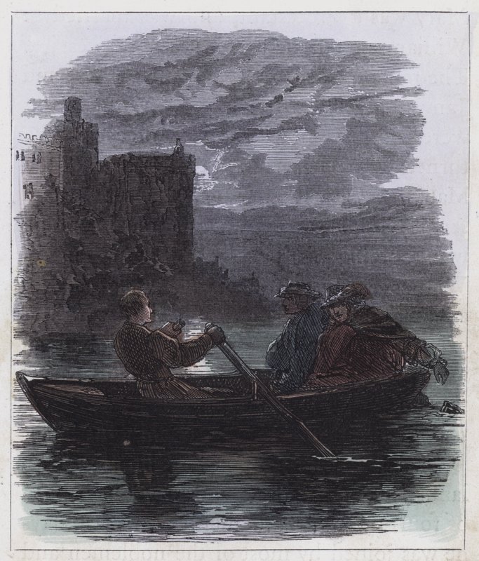 Escape of James the Second (farget gravering) av English School