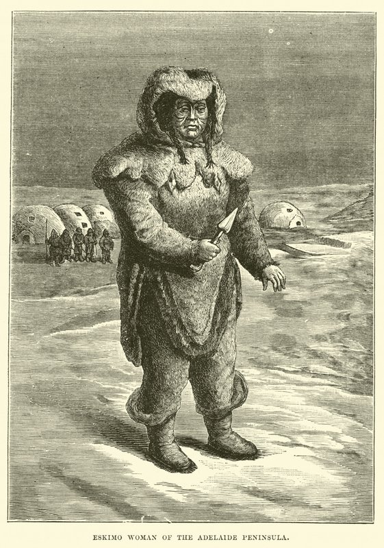 Eskimo-kvinne på Adelaide-halvøya av English School