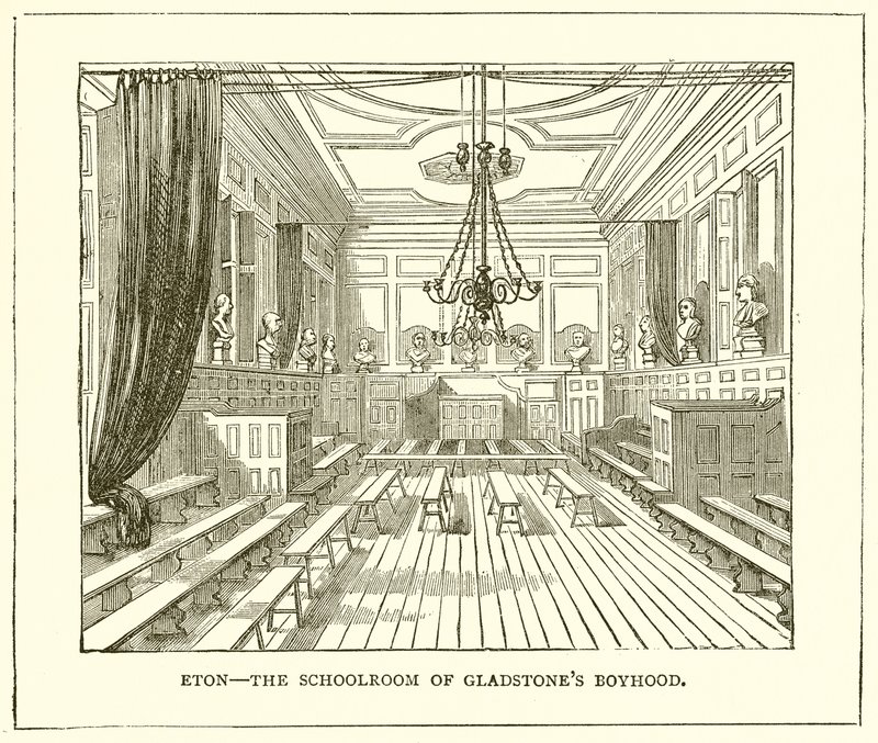 Eton--The Schoolroom of Gladstones Boyhood av English School