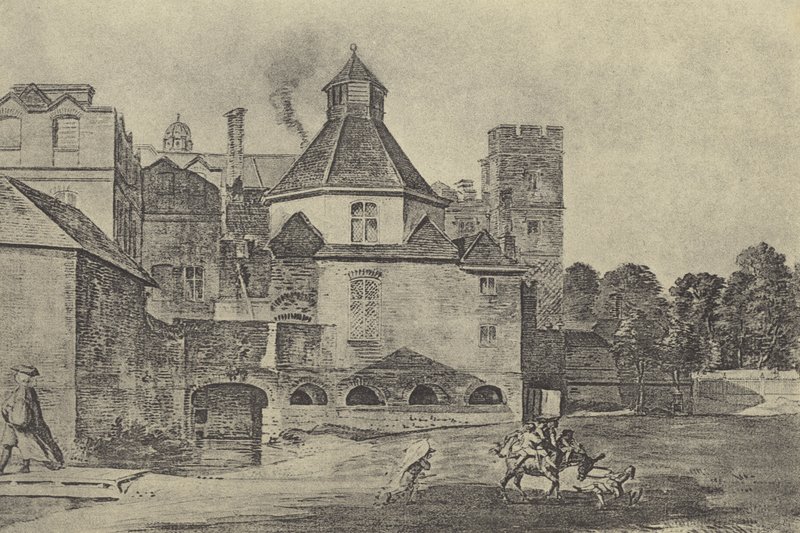 Eton College Kitchen, ca 1780 (gravyr) av English School