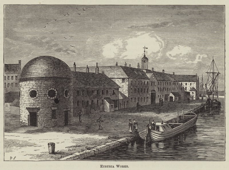 Etruria Works (gravering) av English School