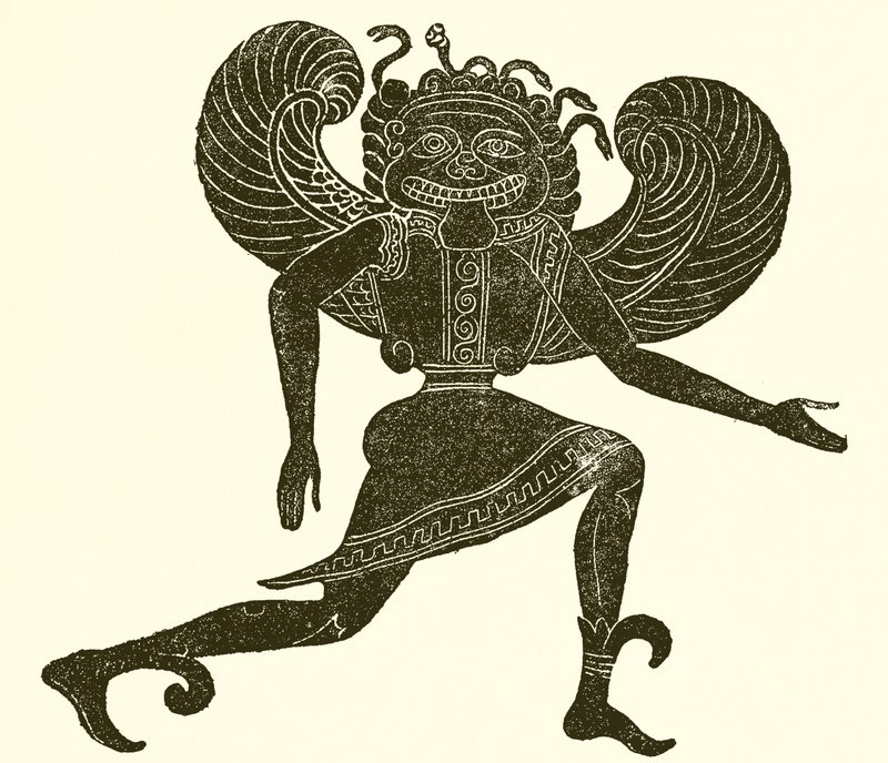 Etruskisk Gorgon. (Campana Museum) av English School