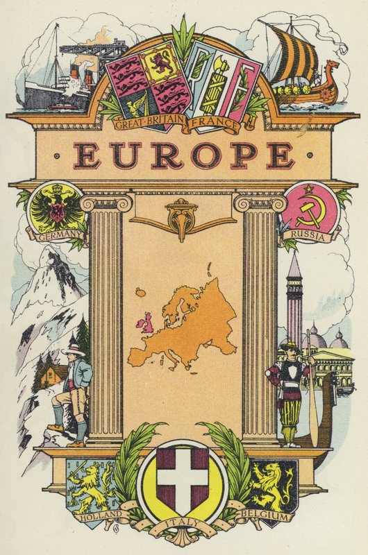 Europa (farge litho) av English School