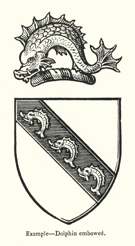 Eksempel, Dolphin embowed (gravering) av English School