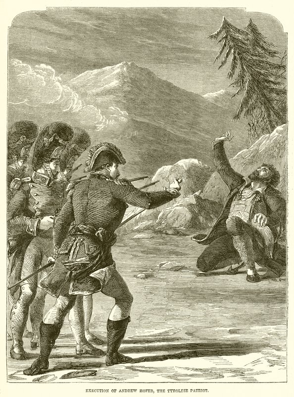 Henrettelse av Andrew Hoffer, The Tyrolese Patriot av English School