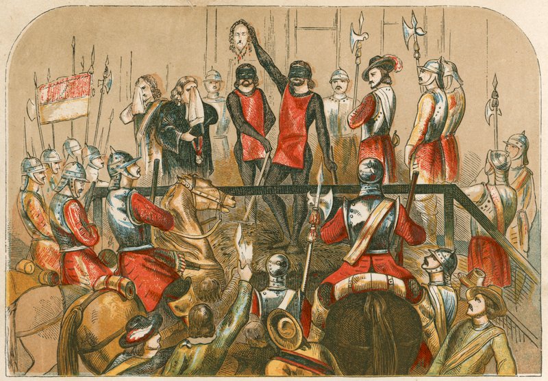 Henrettelse av Charles I av English School