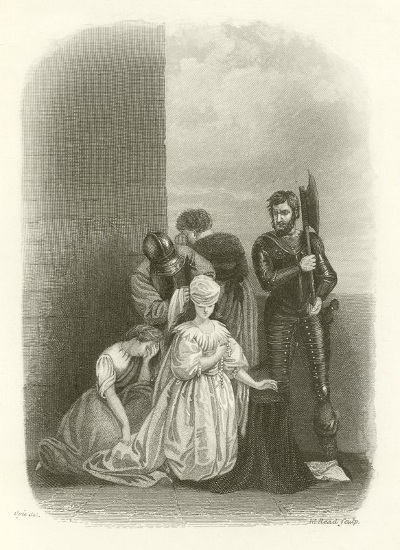Henrettelse av Mary Queen of Scots av English School