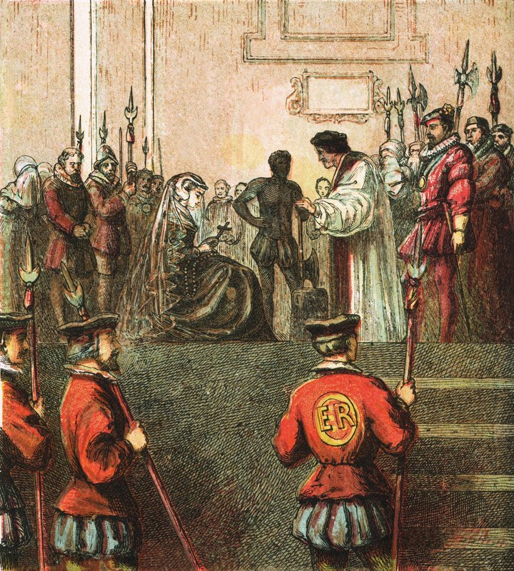 Henrettelse av Mary, Queen of Scots av English School