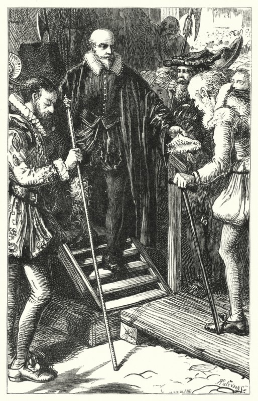 Henrettelse av Sir Walter Raleigh av English School