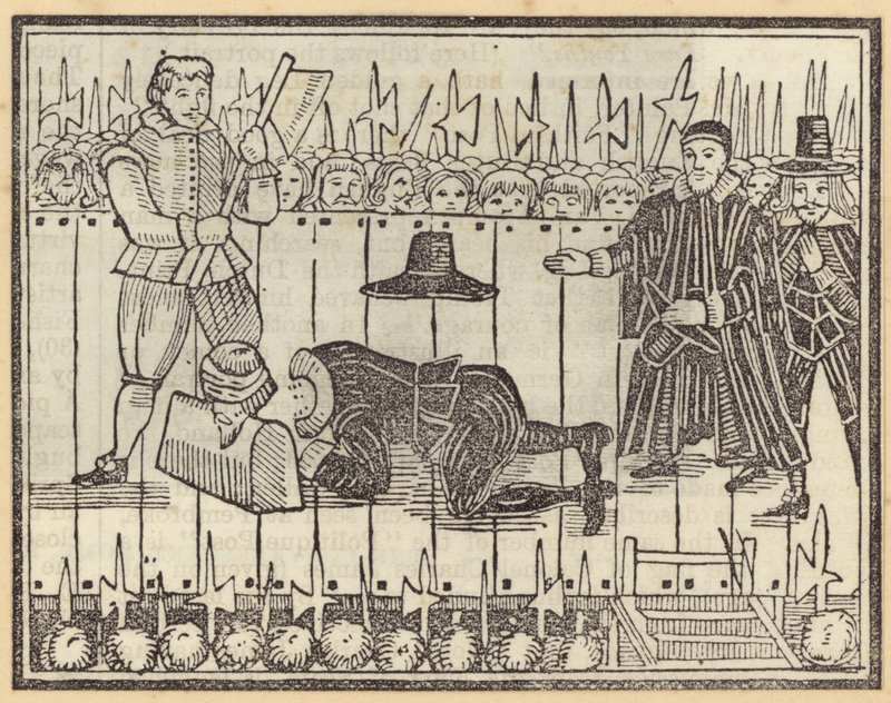Henrettelse av en mann, sannsynligvis kong Charles I av English School