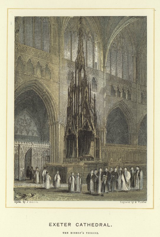 Exeter Cathedral, biskopens trone av English School