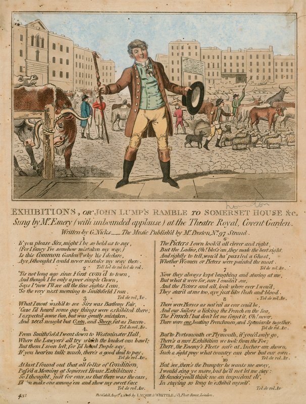 Utstillinger, eller John Lumps Ramble til Somerset House, etc av English School