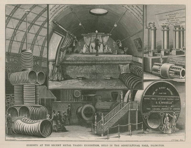 Utstillinger på den nylige metallutstillingen som ble holdt i Agricultural Hall, Islington av English School