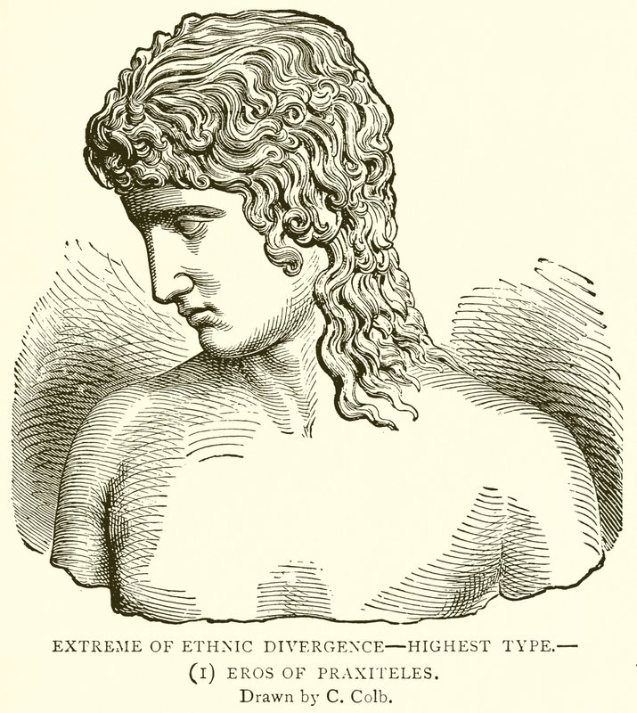 Ekstrem etnisk divergens--høyeste type.--(1) Eros of Praxiteles av English School