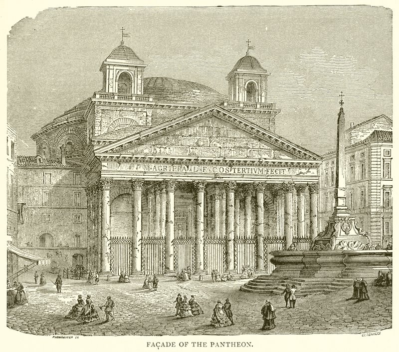 Fasade av Pantheon av English School