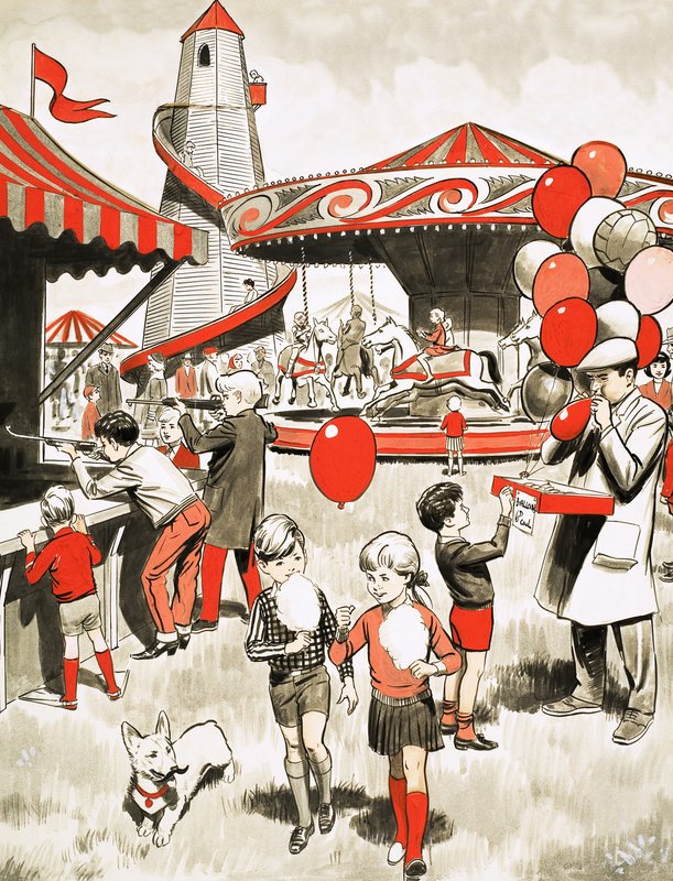 Fairground scene av English School