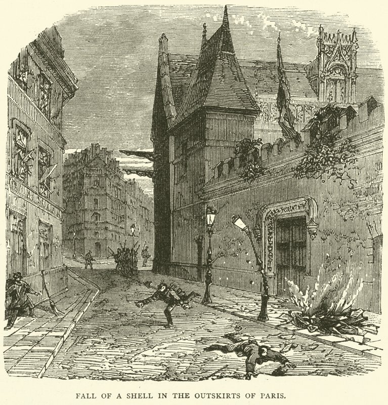 Fall av et skall i utkanten av Paris, oktober 1870 av English School