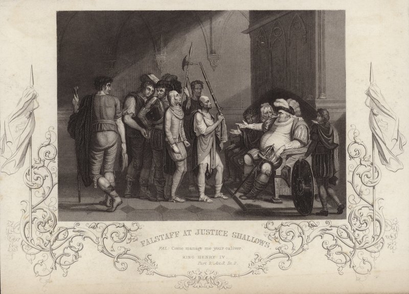 Falstaff på Justice Shallows av English School