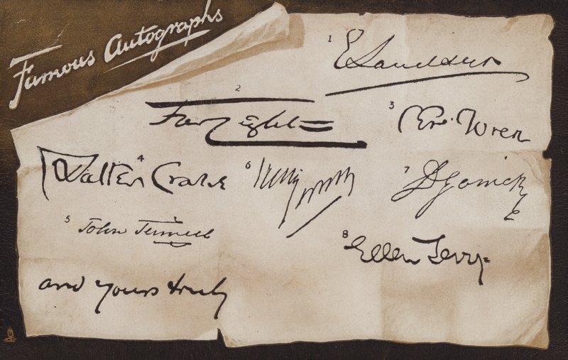 Berømte autografer … og undertegnede (litografi) av English School
