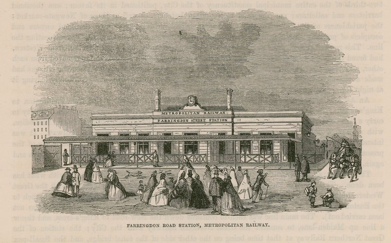 Farringdon Road stasjon på Metropolitan Railway av English School
