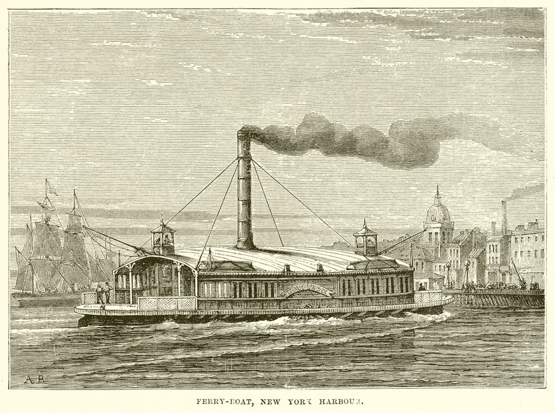 Fergebåt, New York havn av English School