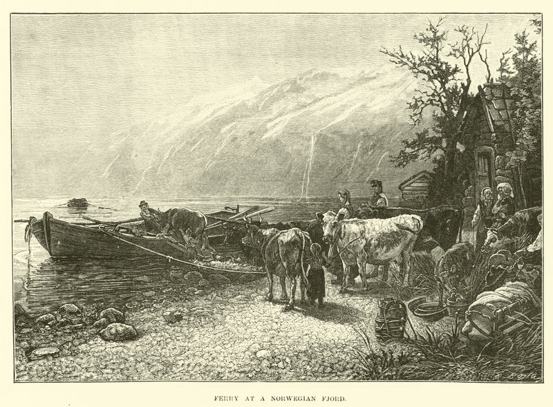 Ferge ved en norsk fjord av English School
