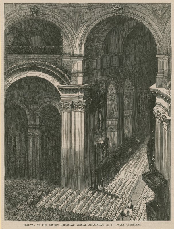 Festival of London Gregorian Choral Association i St Pauls Cathedral av English School